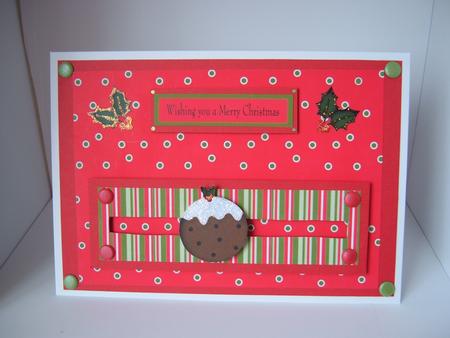 Christmas Pudding Slider Card by Valerie Swinglehurst