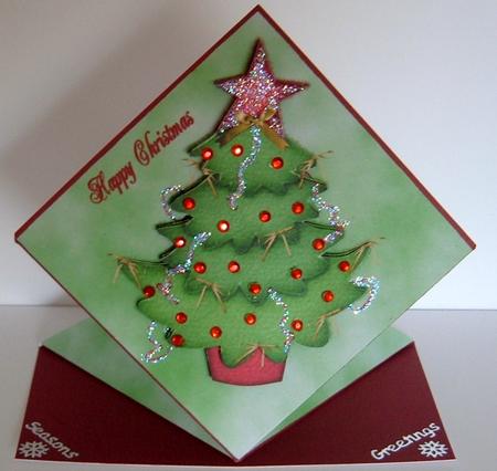 Diamond Top Christmas Tree by Valerie Swinglehurst