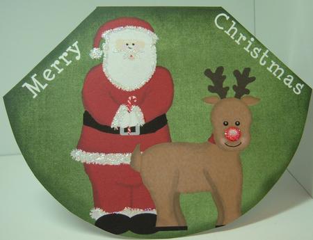 Santa and Reindeer by Valerie Swinglehurst