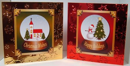 Christmas Snow Globes Toppers by Valerie Swinglehurst