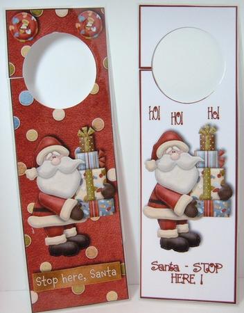 Santa Stop Here - Door Hangers by Valerie Swinglehurst
