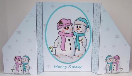 Snow in Love Reverse-fold Card by Valerie Swinglehurst