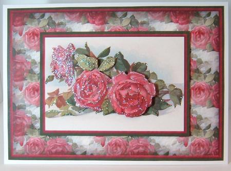 Red Roses Quick Card by Valerie Swinglehurst