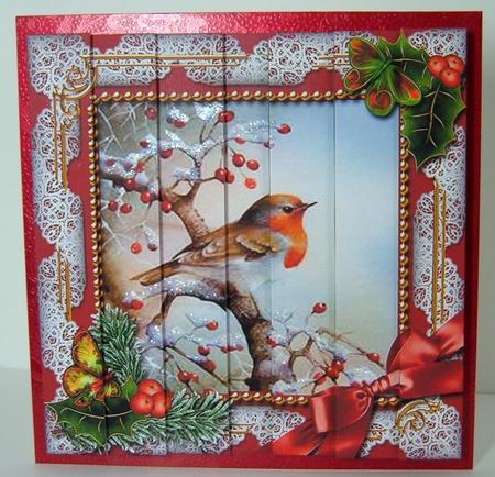 Robin 1 Holly 5inch Square Straight 2 Side Stacker by Valerie Swinglehurst