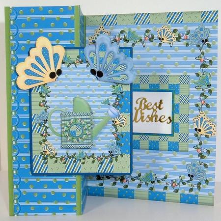 Butterfly Garden Fold Back Card by Valerie Swinglehurst