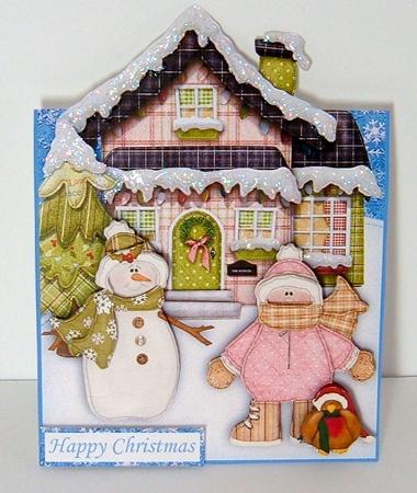 Winter Wonderland Scene Over the Edge Card by Valerie Swinglehurst