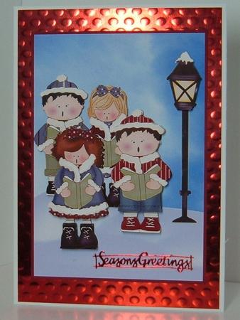 Christmas Carolers Large Topper by Valerie Swinglehurst