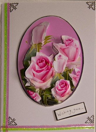 All About Pink Roses Happy Birthday by Verona Davies