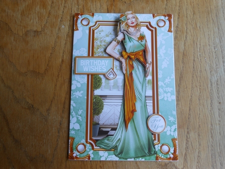Art Deco Lady Cathy 4 Sheet mini Kit Aqua by Verona Davies