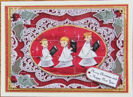 Choirboy Trio Lace 7x5inch 3D Paper Weaving Sheet by Verona Davies