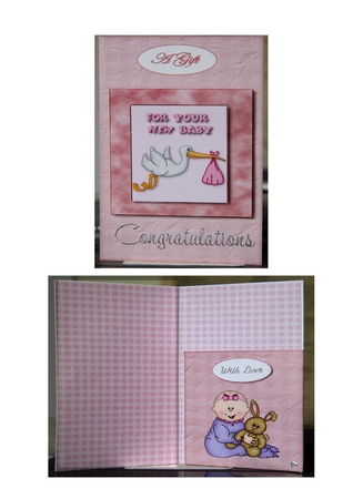 Gift Wallet Card Baby Girl by Verona Davies