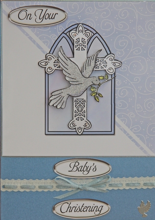 Christening/confirmation Quick Card with Decoupage by Verona Davies