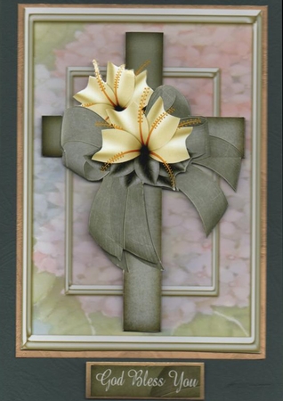 God Bless You Decoupage in Green by Verona Davies