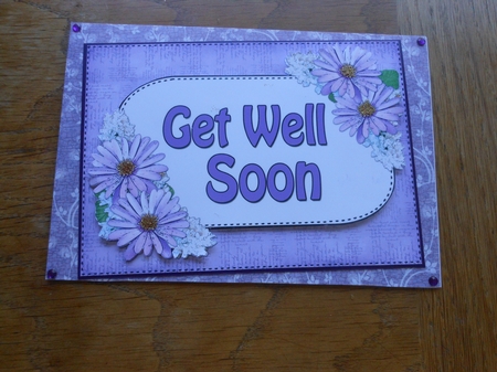 5x7 Get Well Soon Daisies 3D Step by Step Decoupage by Verona Davies