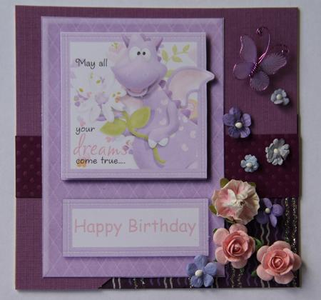 Happy Birthday Cute Dragon by Vicki Clark