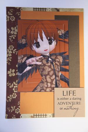 Anime Angel in Paisley Pyramage Sheet by Vicki Clark