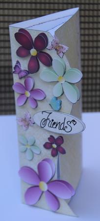 Cute Flowers & Butterflies Letter Fold Card 1 by Vicki Clark