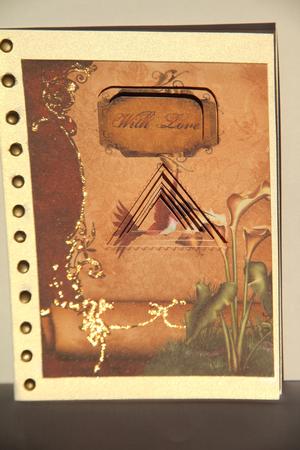 Hummer Stamped Love, A5 Triangle Pyramid Card by Vicki Clark