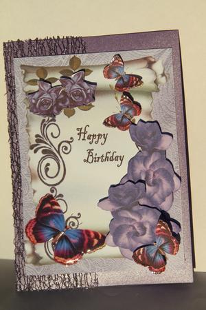 Scroll Butterflie Floral by Vicki Clark