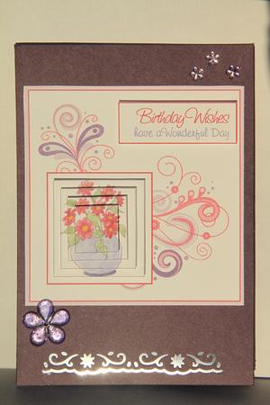 Pot of Flowers & Swirls Pyramid by Vicki Clark