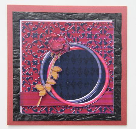 Rose Red Card Front by Vicki Clark