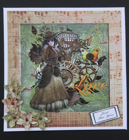 Steampunk Beauty with Decoupage by Vicki Clark