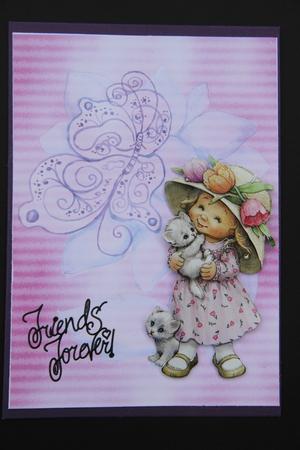 Dreamy Butterfly and Flower Backing Paper by Vicki Clark