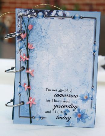 Blue Floral Frame by Vicki Clark