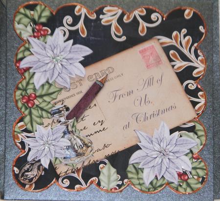 Silver Poinsettia Blk from All of Us 8in Step by Step by Vicki Clark