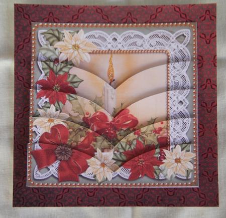 Single Candle Poinsettia 5in V Bottom Stacker by Vicki Clark