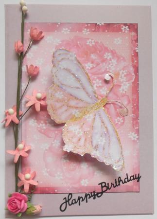 A4 Roses and Butterflies Fantasy by Vicki Clark