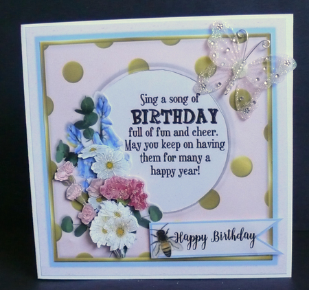 Pink Mixed Floral Centre Cutout by Vicki Avcin