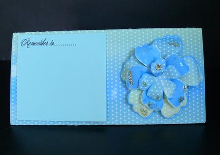Blue Summer Flower Desktop Calendar Base by Vicki Avcin