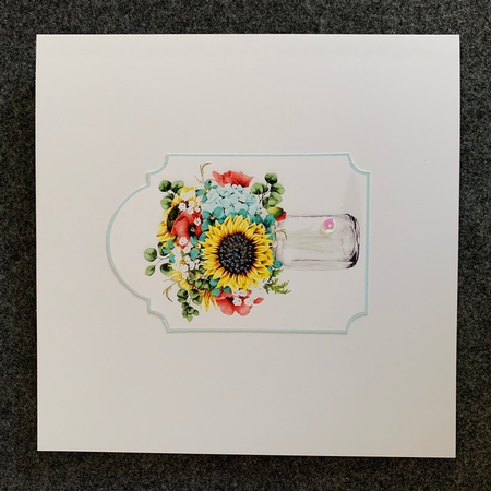 Mason Jar of Flowers 1 by Vicky Sumner