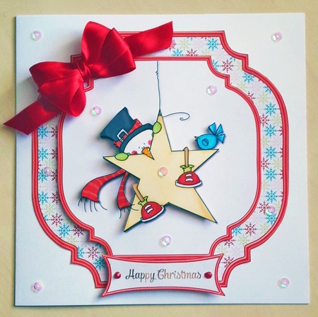 Crafty Bob's Sassy Cheryl Single: Hanging Star Snowman by Vicky Sumner
