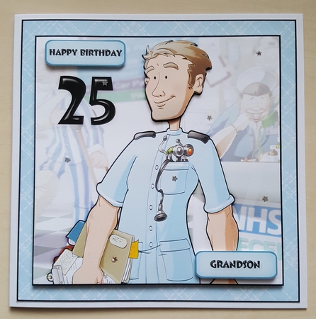 Male Nurse Dude 8x8 Quick Card by Vicky Sumner