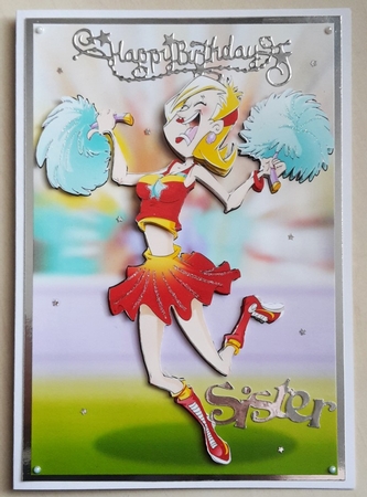 Cheerleader Dudess (red) by Vicky Sumner