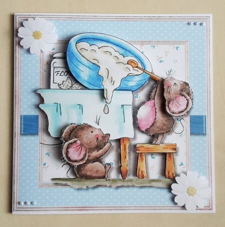 8x8 Mini Kit , Bake a Cake Mice  by Vicky Sumner