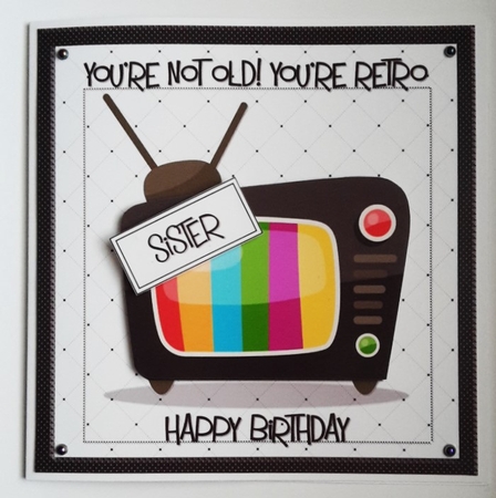 Retro TV Happy Birthday by Vicky Sumner