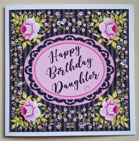 Pink and Black Floral Daughter by Vicky Sumner