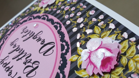 Pink and Black Floral Daughter by Vicky Sumner