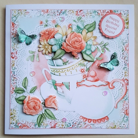 Time for Tea 7x7 Topper by Vicky Sumner