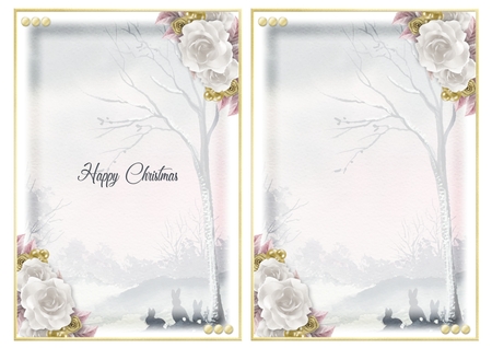 Pink Skies and Rabbits Designer resource or card topper by Vicky Sumner