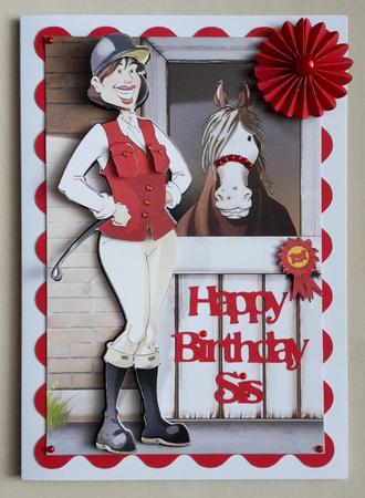 Horse Rider Lady Red by Vicky Sumner