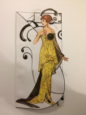Vintage Lady Teardrop Card #1 by Viv Smith
