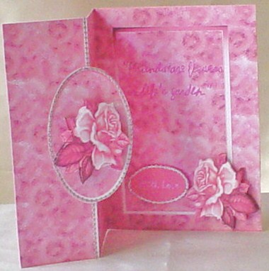 All in the Pink Friends Are Flowers in Lifes Garden Foldback by Vivien Booth