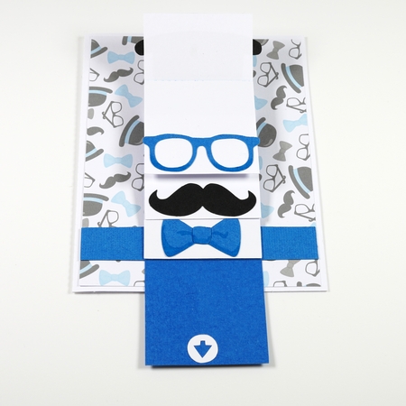 Hat and Mustache Waterfall Card Cutting File by Vivienne Brewerton