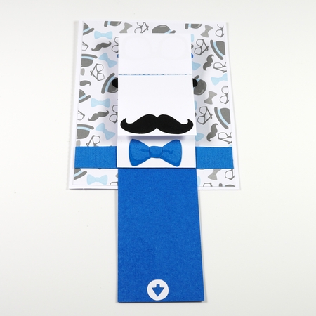 Hat and Mustache Waterfall Card Cutting File by Vivienne Brewerton