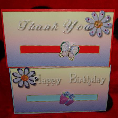 2 Penny Sliders (birthday & Thank You) by Vivienne Hughes