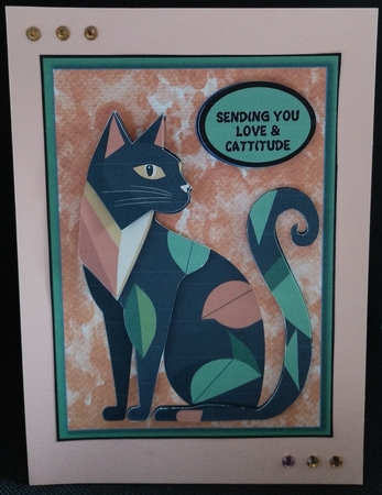 MATISSE WITH CATTITUDE MODERN ART BIRTHDAY CARD FRONT by Wanda Lipski